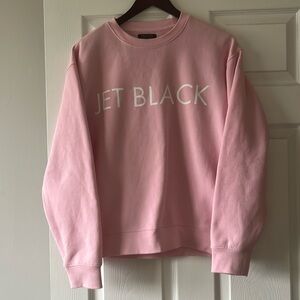 BRUNETTE THE LABEL | ‘Jet Black’ Pink Crewneck Sweater Sz S-M